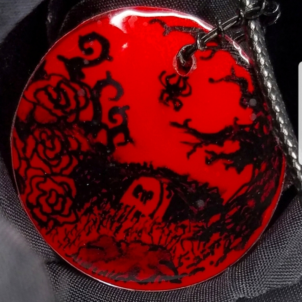 Eerie Red Scene Necklace